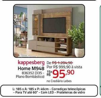 Lojas Lebes Kappesberg home m948 oferta