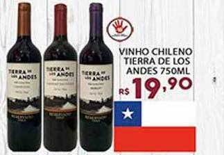 Supermercado Porecatu Vinho chileno tierra de los andes oferta