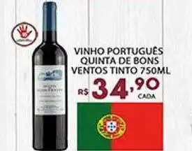 Supermercado Porecatu Vinho português quinta de bons ventos tinto oferta
