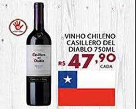 Supermercado Porecatu Vinho chileno casillero del diablo oferta