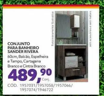 Conjunto para banheiro sander rivera