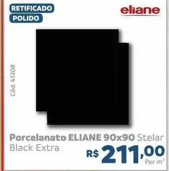 Tumkus Porcelanato eliane 90x90 stelar black extra oferta