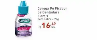 Corega pó fixador de dentadura 3 em 1 sem sabor