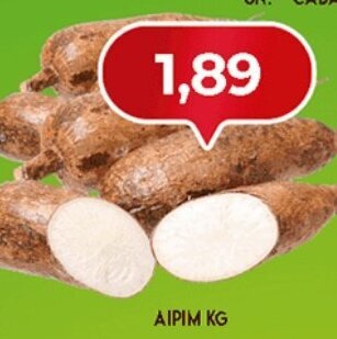 Supermercados Cristal Aipim 1kg oferta