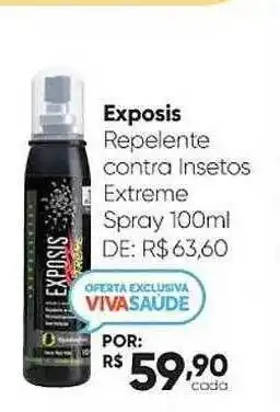 Drogaria São Paulo Exposis repelente contra insetos extreme spray oferta