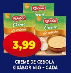 Supermercados Cristal Creme de Cebola Kisabor 65g - cada oferta