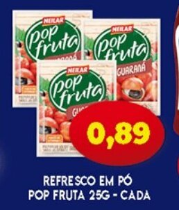 Refresco em po Pop Fruta 25g - cada