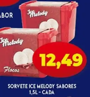 Supermercados Cristal Sorvete Ica Melody Sabores 1.5L cada oferta