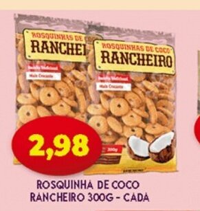Supermercados Cristal Rosquinha de Coco Rancheiro 300g - cada oferta