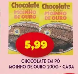 Supermercados Cristal Chocolate em po Moinho de Ouro 200g - cada oferta
