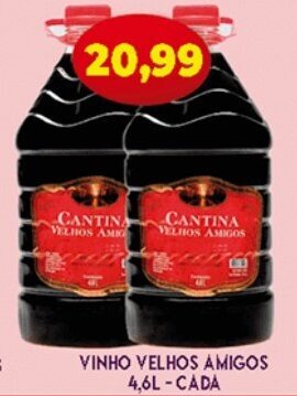 Supermercados Cristal Vinho Velhos Amigos 4.6L - cada oferta
