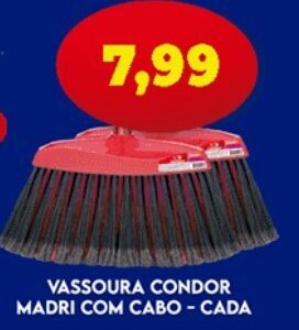 Supermercados Cristal Vassoura Condor Madri com cabo - cada oferta
