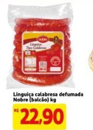 Extra Supermercado Linguica Calabresa Defumada Nobre 1kg oferta