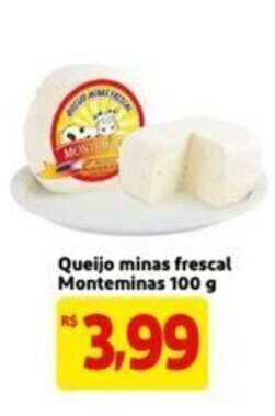 Extra Supermercado Queijo minas frescal Monteminas 100g oferta
