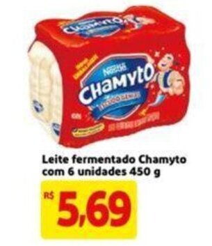 Extra Supermercado Leite Fermentado Chamyto com 6 unidades 450g oferta