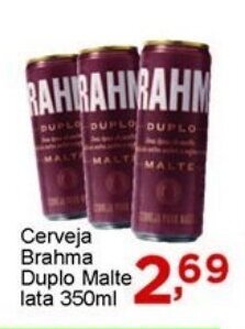 Rossi Supermercado Cerveja Brahma Duplo Malte lata 350ml oferta
