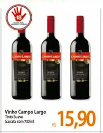 Atacadão Vinho Campo Largo 750ml oferta