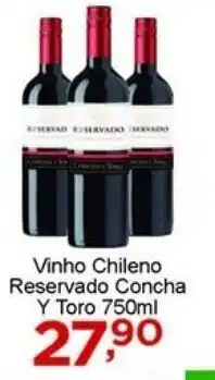 Rossi Supermercado Vinho Chileo reservado Concha Y Toro 750ml oferta