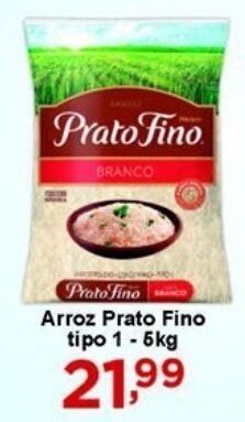 Rossi Supermercado Arroz Prato Fino tipo 1 5kg oferta