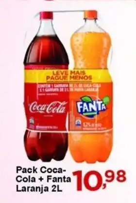 Pack Coca Cola + Fanta Laranja 2L