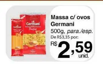 Supermercados Baklizi Massa C Ovos Germani 500g oferta