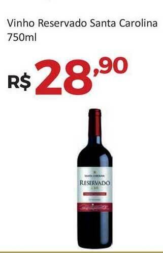 Villarreal Supermercados Vinho Reservado Santa Carolina 750ml oferta