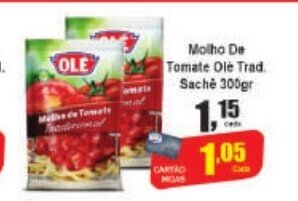 Higa's Supermercado Molho de Tomate Ole Trad. sache 300g oferta