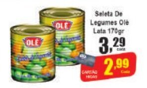 Higa's Supermercado Seleta de Legumes Ole lata 170g oferta