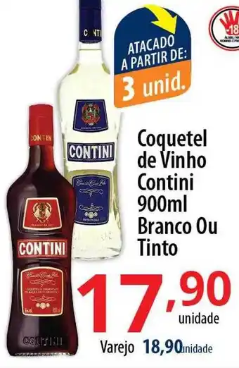 Coquetel de vinho contini branco ou tinto