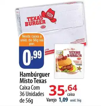 Akki Atacadista Hambúrguer misto texas caixa com 36 oferta
