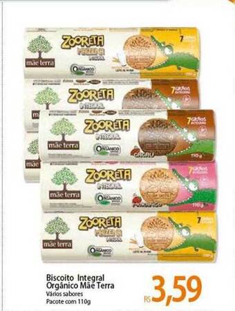 Atacadão Biscoito integral orgânico mãe terra oferta