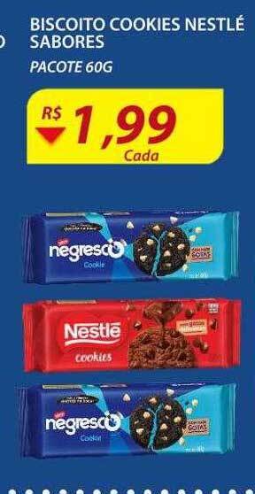 Assaí Atacadista Biscoito cookies nestlé sabores oferta