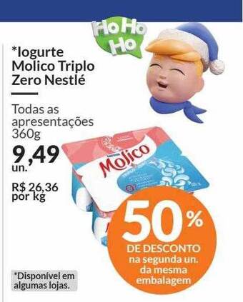 Zaffari Iogurte molico triplo zero nestlé oferta