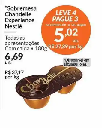Zaffari Sobremesa chandelle experience nestlé leve 4 pague 3 oferta