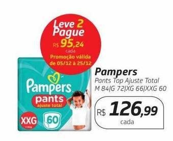 Drogal Pampers pants top ajuste total oferta