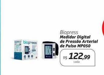 Drogal Biopress medidor digital de pressão arterial de pulso mp050 oferta