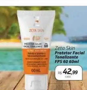 Drogal Zeta skin protetor facial tonalizante fps 60 oferta