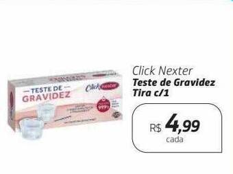 Drogal Click nexter teste de gravidez tira c-1 oferta