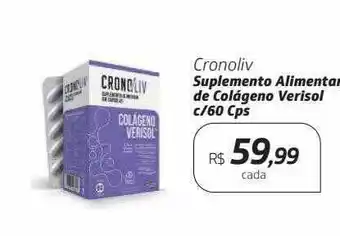 Drogal Cronoliv suplemento alimentar de colágeno versiol c-60 cps oferta