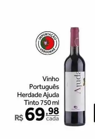 Verdemar Supermercado Vinho português herdade ajuda tinto oferta