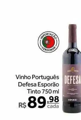 Verdemar Supermercado Vinho português defesa esporão tinto oferta