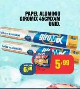 Papel aluminio giromix 45cmx4m