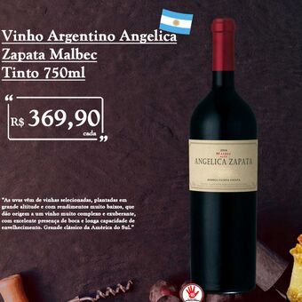 Chama Supermercados Vinho argentino angelica oferta