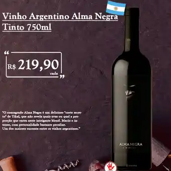 Chama Supermercados Vinho argentino alma oferta