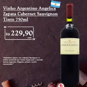 Chama Supermercados Vinho argentino angelica oferta