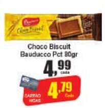 Higa's Supermercado Choco Biscuit Bauducco pct 80g oferta