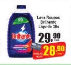 Higa's Supermercado Lava Roupas Brilhante Liquido 3L oferta