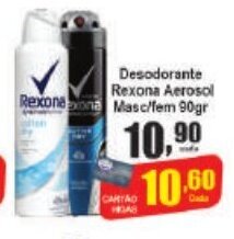 Higa's Supermercado Desodorante Rexona Aerosol Masc/ Fem 90g oferta
