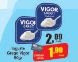 Higa's Supermercado Iogurte Grego Vigor 90g oferta