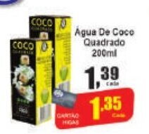 Higa's Supermercado Agua de Coco Quadrado 200ml oferta
